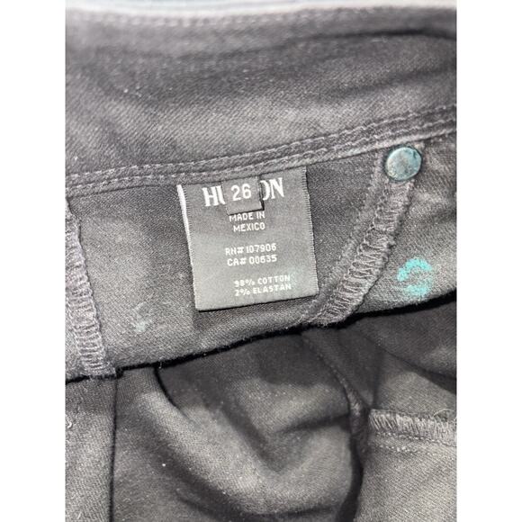 HUDSON Womens sz 26 Black COLLIN Skinny Flap Jeans - Picture 5 of 7